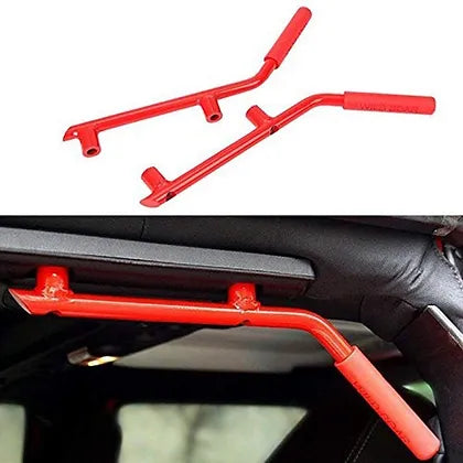 JK Wild Boar Rear Grab Handles -Steel red