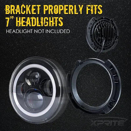 JK 7" Headlights Mounting Bracket ABS (Pair)