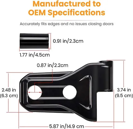 JL Side Door Hinge Cover Trim - Black