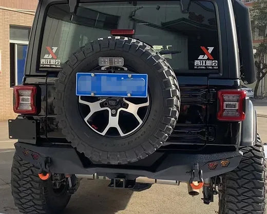 JL Longhorn MAX-WD Rear Bumper w/ LED+D-Ring+ Number Plate Holder