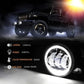 4" Fog Light DRL+Amber Flicker Halo Ring
