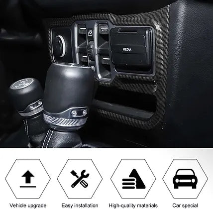 JL/JT Window Control Switch Button Cover (Cabon Fiber Texture)