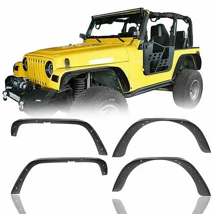 TJ Flat Steel Fender Flare Kit for 1997-2006 - Pack of 6