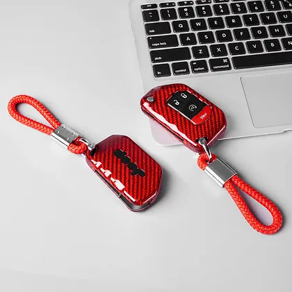 JL/JT Carbon Fiber Key Case (Black/Red)