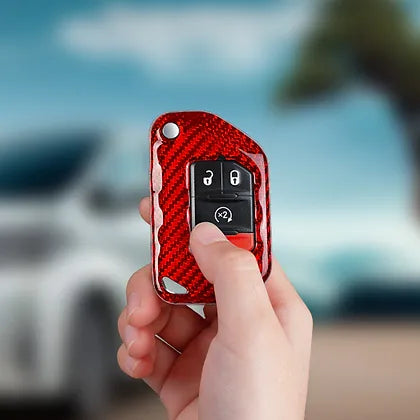JL/JT Carbon Fiber Key Case (Black/Red)