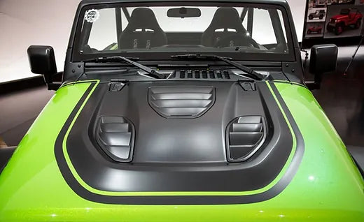 JK Trailcat Bonnet - Steel black e-coated