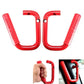 JK Wild Boar Front Grab Handles - Red Aluminum