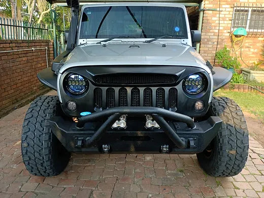 JK/JL Longhorn Double X Striker Front Bumper w/ Winch Cover Plate