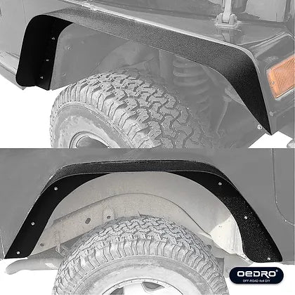 TJ Flat Steel Fender Flare Kit for 1997-2006 - Pack of 6
