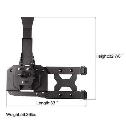 Paramount JL Heavy-Duty Hinged Tire Carrier