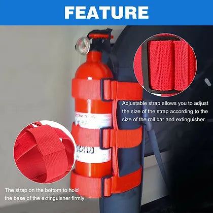 Roll bar extinguisher holder - RED