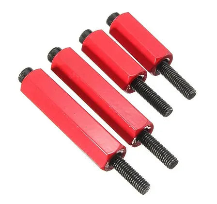 JK Wild Boar Front Grab Handles - Red Aluminum