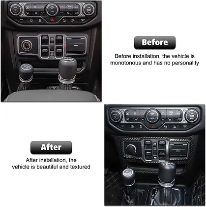 JL/JT Window Control Switch Button Cover (Cabon Fiber Texture)