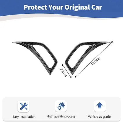 JL JT Side Fender Vent Decal Trim Cover (Carbon Fibre Texture)