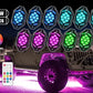 12-Pod RF Remote & Bluetooth App Control RGB Rock Light