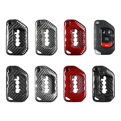 JL/JT Carbon Fiber Key Case (Black/Red)
