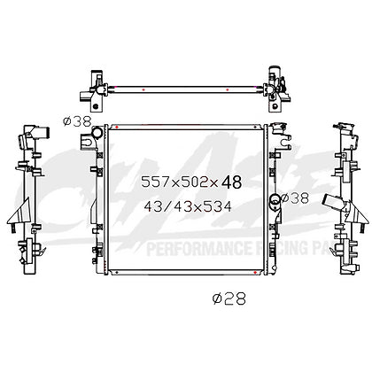 JK 3.6/3.8L Full Aluminum Performance Radiator