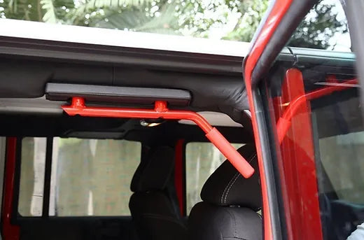 JK Wild Boar Rear Grab Handles -Steel red