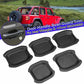 JL 4-Door Matte Black ABS Car Exterior Door Handle Bowl Cover