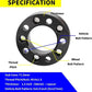 JL Wheel Spacer 38mm (1.5inch) Black - 4 piece