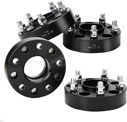 TJ to JK Hubcentric Wheel Adapters Spacers 38mm (1.5inch) Black - 4 piece