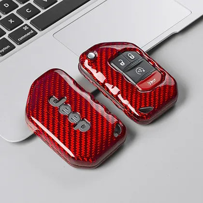JL/JT Carbon Fiber Key Case (Black/Red)