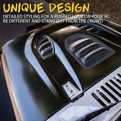 JK Trailcat Bonnet - Steel black e-coated