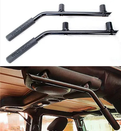 JK Wild Boar Rear Grab Handles - Aluminum Black