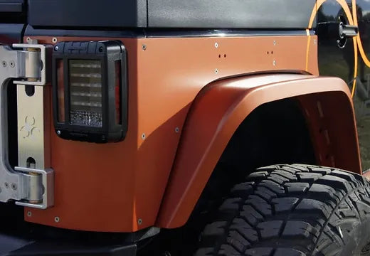 JK/JL Avenger Aluminum Fender Flare - Black powder coated