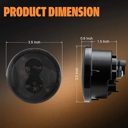 Hi-bright Front Grill indicator - Smoke Lens