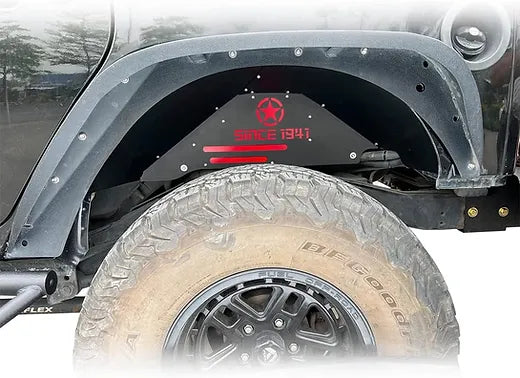 Longhorn Steel Rear Inner Fender "Since 1941" - RED