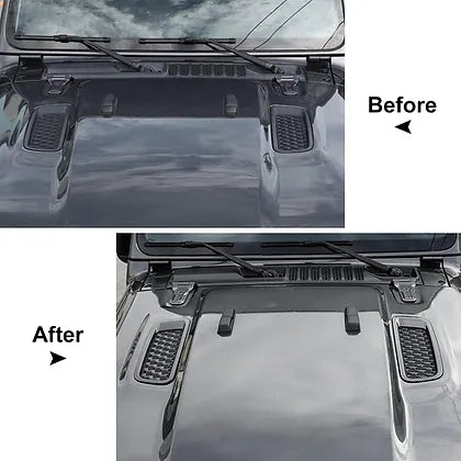 JL/ JT Bonnet Vent Cover Trim (Carbon Fibre Texture)
