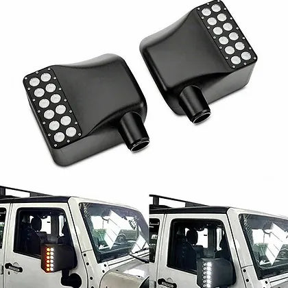 JK Side Mirror Cover with LED DRL & Indicators