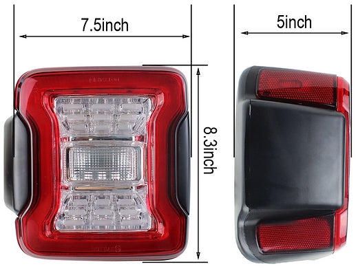 LT10 JL style Tail lights Clear Lens European version for JK/JKU