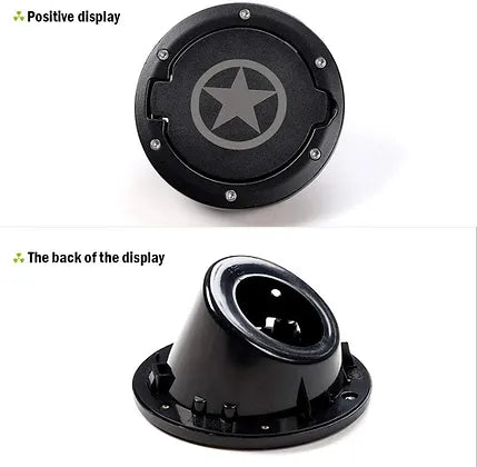 JK Aluminum Fuel Cap - STAR