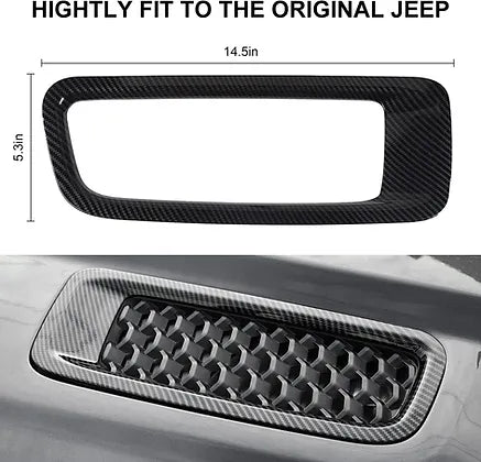 JL/ JT Bonnet Vent Cover Trim (Carbon Fibre Texture)