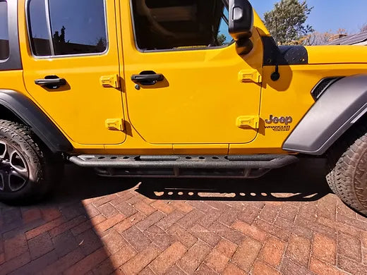 JK 4-door Triple Tube Rock Armor Side Step (round pattern)