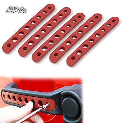 RED Alumimium Door Handle Trim Cover - 5pc