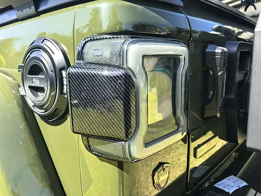 JL Tail Light Cover Trim Left + Right (Carbon Fibre Texture)