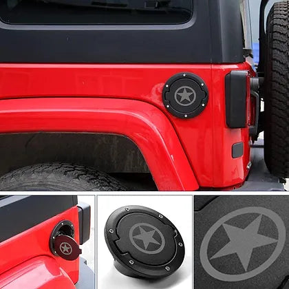 JK Aluminum Fuel Cap - STAR
