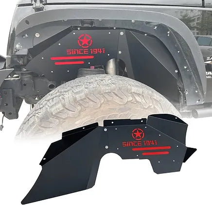 Longhorn JK/JKU Steel Front Inner Fender Liner (Red)