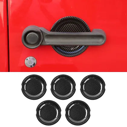 JK Door Handle Bowl Trim - Carbon Fibre Texture