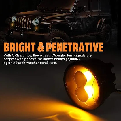 Hi-bright Front Grill indicator - Smoke Lens