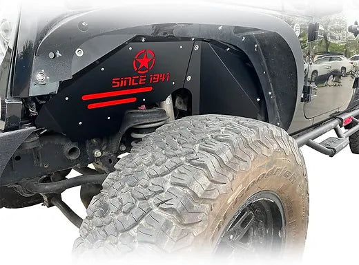 Longhorn JK/JKU Steel Front Inner Fender Liner (Red)