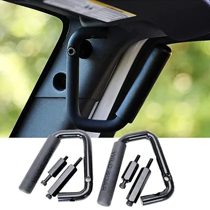 JK Wild Boar Front Grab Handles - Aluminum Black