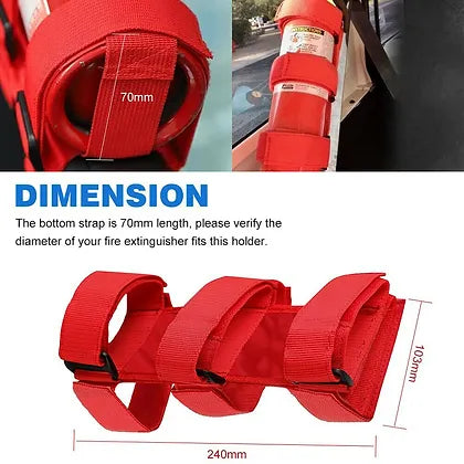 Roll bar extinguisher holder - RED