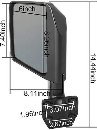 Half Doors Side View Mirrors - pair