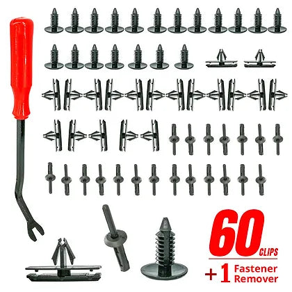 JK/JL 61Pcs Blind Rivets Rocker Molding Fender Flare Clips kit
