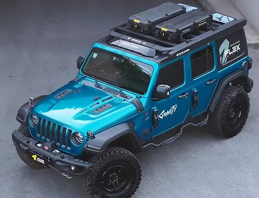 JL AW STORM Roof Rack with Slide Ladder (Long/Heavy Version, Combo Package)