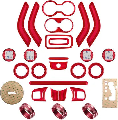 JK 28pcs RED Interior Decoration Trim Kit 2011-2018